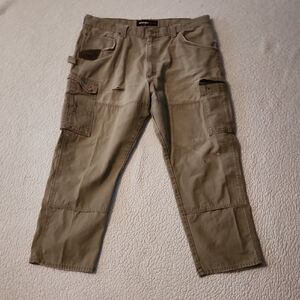 Wrangler Riggs Workwear Cargo Carpenter Distresses Grunge Canvas Pants